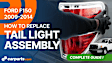 2009-2014 Ford F-150 - Passenger Side Tail Light, without Bulb, Halogen, Red Lens, With Styleside Bed, Except FX2 Model, Chrome Bezel Trim