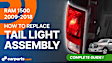 2017 Ram 1500 Tradesman 6 Cyl 3.6L - Passenger Side Halogen Tail Light, With bulb(s), Standard Type, OE Comparable Finish