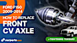 Front, Passenger Side Axle Assembly, 4WD, Supplied with Standard Neoprene Outboard Boot