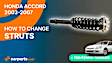 2007 Honda Accord - Front, Driver and Passenger Side Fully Loaded Strut, GAS, Except Hybrid