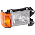 Passenger Side Headlight, with Bulb, Halogen, Clear Lens, without Chrome Trim