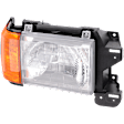 Passenger Side Headlight, with Bulb, Halogen, Clear Lens, without Chrome Trim