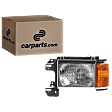 Driver Side Headlight, with Bulb, Halogen, Clear Lens, with Chrome Trim