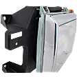 Driver Side Headlight, with Bulb, Halogen, Clear Lens, with Chrome Trim