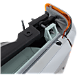 Driver Side Headlight, with Bulb, Halogen, Clear Lens, with Chrome Trim