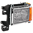 Driver Side Headlight, with Bulb, Halogen, Clear Lens, with Chrome Trim