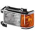 Driver Side Headlight, with Bulb, Halogen, Clear Lens, with Chrome Trim