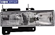Passenger Side Headlight, with Bulb, Halogen, Clear Lens, CAPA Certified