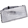 Passenger Side Headlight, with Bulb, Halogen, Clear Lens