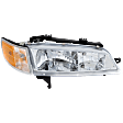 Passenger Side Headlight, with Bulb, Halogen, Clear Lens, with Corner Light