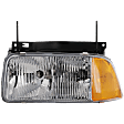 Driver Side Headlight, with Bulb, Halogen, Clear Lens, Composite Type