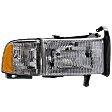 Passenger Side Headlight, with Bulb, Halogen, Clear Lens, with Corner Light, without Sport Package