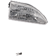 Passenger Side Headlight, with Bulb, Halogen, Clear Lens, Except Cobra Model