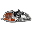 Passenger Side Headlight, without Bulb, Halogen, Clear Lens, 4 Cyl., 1.6L Engine