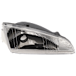 Passenger Side Headlight, without Bulb, Halogen, Clear Lens, with Vertical Fluted Lens