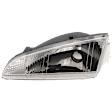 Driver Side Headlight, without Bulb, Halogen, Clear Lens, with Vertical Fluted Lens