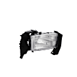 Passenger Side Headlight, with Bulb, Halogen, Clear Lens, without Park Lamp, with Bracket
