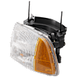 Driver Side Headlight, with Bulb, Halogen, Clear and Amber Lens
