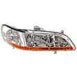 Passenger Side Headlight, without Bulb, Halogen, Clear Lens, Chrome Interior, Coupe/Sedan