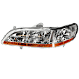 Driver Side Headlight, without Bulb, Halogen, Clear Lens, Chrome Interior, Coupe/Sedan