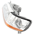Driver Side Headlight, without Bulb, Halogen, Clear Lens, Chrome Interior, Coupe/Sedan