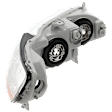 Driver Side Headlight, without Bulb, Halogen, Clear Lens, Chrome Interior, Coupe/Sedan