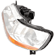 Driver Side Headlight, without Bulb, Halogen, Clear Lens, Chrome Interior, Coupe/Sedan