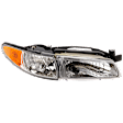 Passenger Side Headlight, with Bulb, Halogen, Clear Lens, Coupe/Sedan