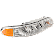 1997-2005 Buick Century - Passenger Side Headlight, with Bulb, Halogen, Clear Lens, without Corner Light bulb
