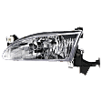 Driver Side Headlight, with Bulb, Halogen, Clear Lens, 4 Cyl., 1.8L Engine