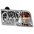 Passenger Side Headlight, with Bulb, Halogen, Clear Lens, with Parking Light Bulb, 8 Cyl., 4.6L Engine