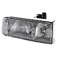 Passenger Side Headlight, with Bulb, Halogen, Clear Lens, Composite Type