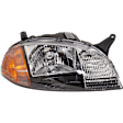 Passenger Side Headlight, without Bulb, Halogen, Clear Lens