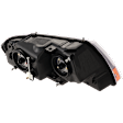 Driver Side Halogen Headlight, With bulb(s), OE Replacement, With Amber Turn Signal, Without Wiring Harness, Exc. Limited/Overland Models, Production Date To January 14, 2002