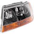 Driver Side Halogen Headlight, With bulb(s), OE Replacement, With Amber Turn Signal, Without Wiring Harness, Exc. Limited/Overland Models, Production Date To January 14, 2002