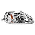 Passenger Side Headlight, without Bulb, Halogen, Clear Lens, 4 Cyl., 1.6L Engine