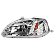 Driver Side Headlight, without Bulb, Halogen, Clear Lens, 4 Cyl., 1.6L Engine