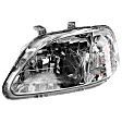 Driver Side Headlight, without Bulb, Halogen, Clear Lens, 4 Cyl., 1.6L Engine