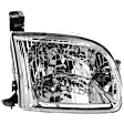 2002 Toyota Tundra - Passenger Side Halogen Headlight, With bulb(s), Regular or Access Cab Models, OE Replacement