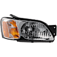 Passenger Side Headlight, with Bulb, Halogen, Clear Lens, with Chrome Interior