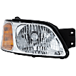 Passenger Side Headlight, with Bulb, Halogen, Clear Lens, with Chrome Interior