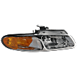 Passenger Side Headlight, with Bulb, Halogen, Clear Lens, with Single beam headlight, without Quad and Daytime Lamp