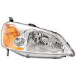 Passenger Side Headlight, with Bulb, Halogen, Clear Lens, Sedan