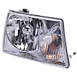 Passenger Side Headlight, with Bulb, Halogen, Clear Lens, with Turn Signal bulb and Socket, CAPA Certified