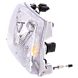 Passenger Side Headlight, with Bulb, Halogen, Clear Lens, with Turn Signal bulb and Socket, CAPA Certified
