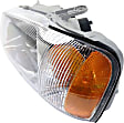 Driver Side Headlight, with Bulb, Halogen, Clear Lens, Hatchback/Sedan