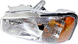Driver Side Headlight, with Bulb, Halogen, Clear Lens, Hatchback/Sedan
