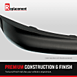 Front, Upper Bumper Trim, Face Bar Trim Cap, Black