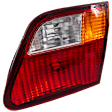 Passenger Side, Inner Tail Light, without Bulb, Halogen, Amber, Clear and Red Lens, 4-Door