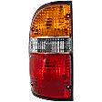 Driver Side Tail Light, with Bulb, Halogen, Amber, Clear and Red Lens